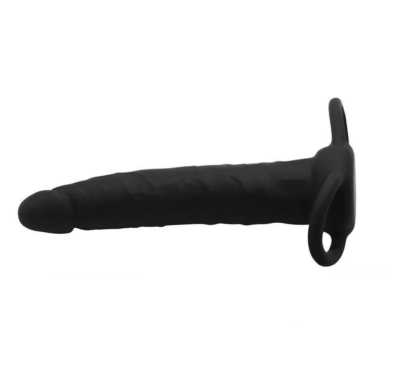 насадка анальная lovetoy silicone fantasy duoble prober, чёрная в Воронеже