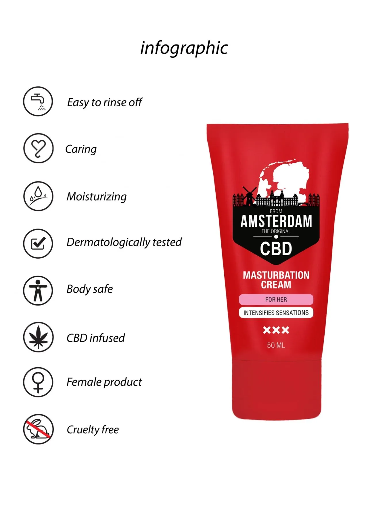 крем для мастурбации для нее cbd from amsterdam - 50 ml в Воронеже