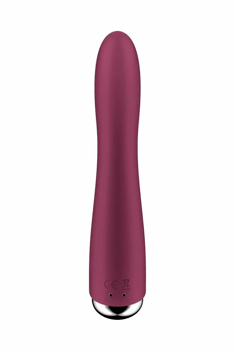 вибратор для точки g  с ротацией satisfyer spinning vibe 1, силикон, бордовый, 17,8 см в Воронеже