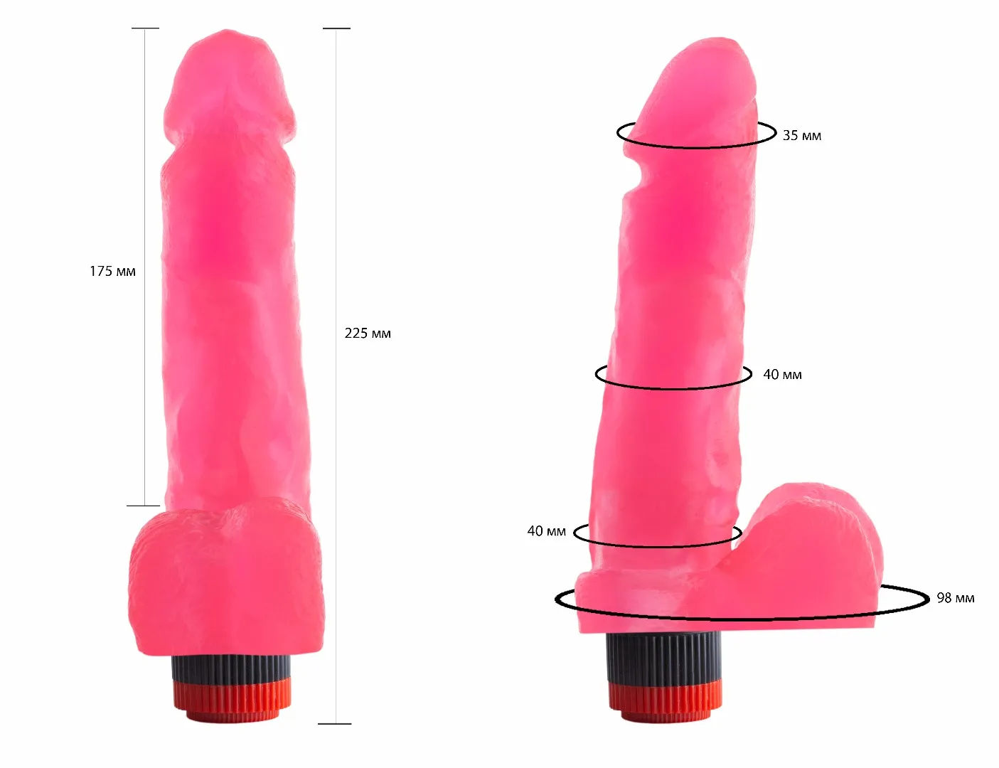 вибратор гелевый розовый 221500ru в Воронеже