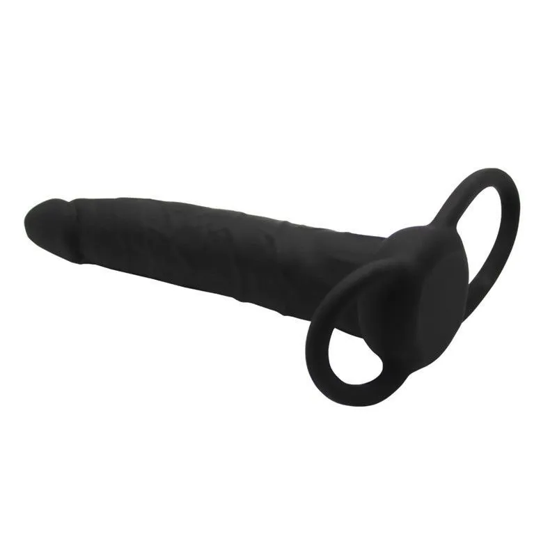 насадка анальная lovetoy silicone fantasy duoble prober, чёрная в Воронеже