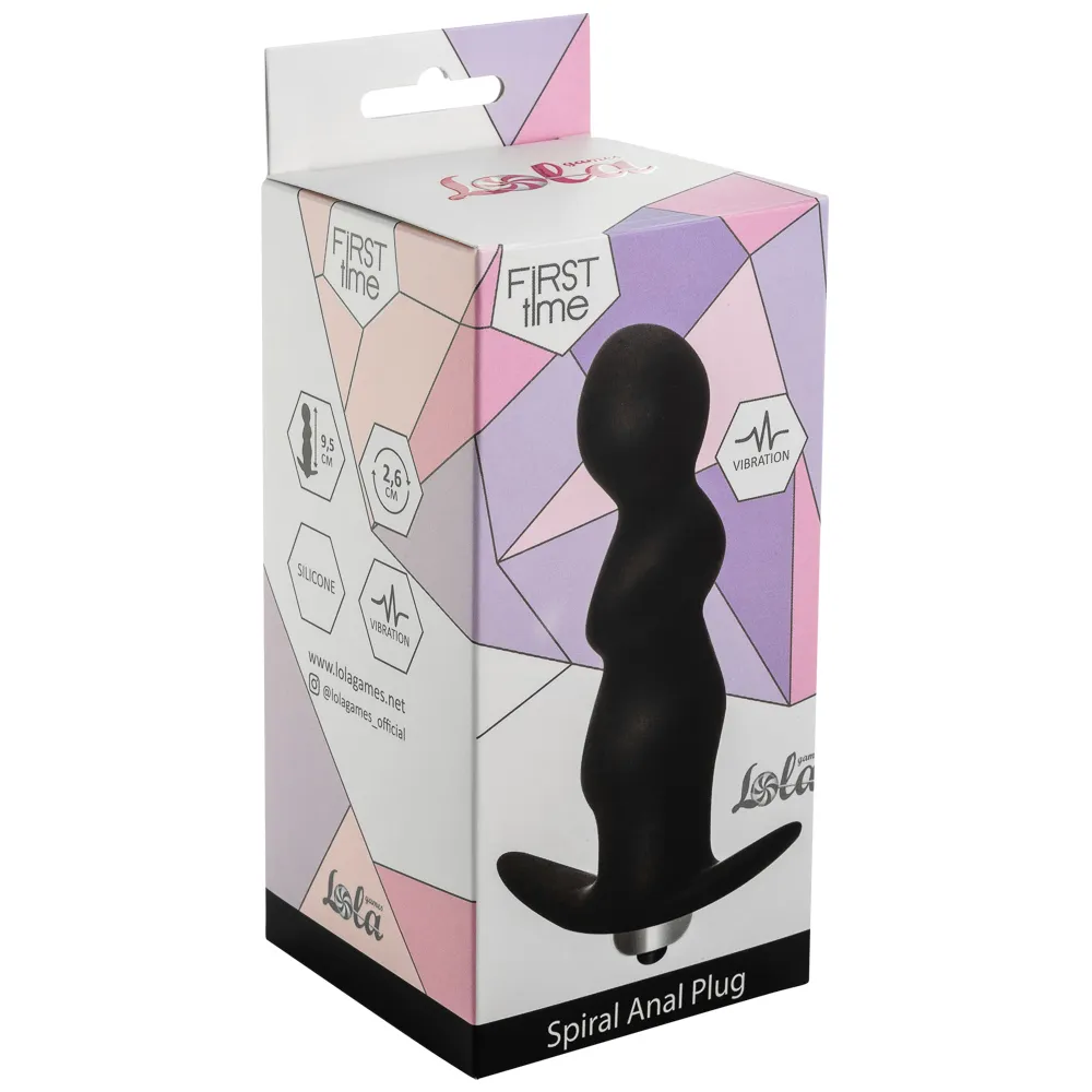 анальная пробка с вибрацией spiral anal plug black (батарейки ааа) 5008-03lola в Воронеже