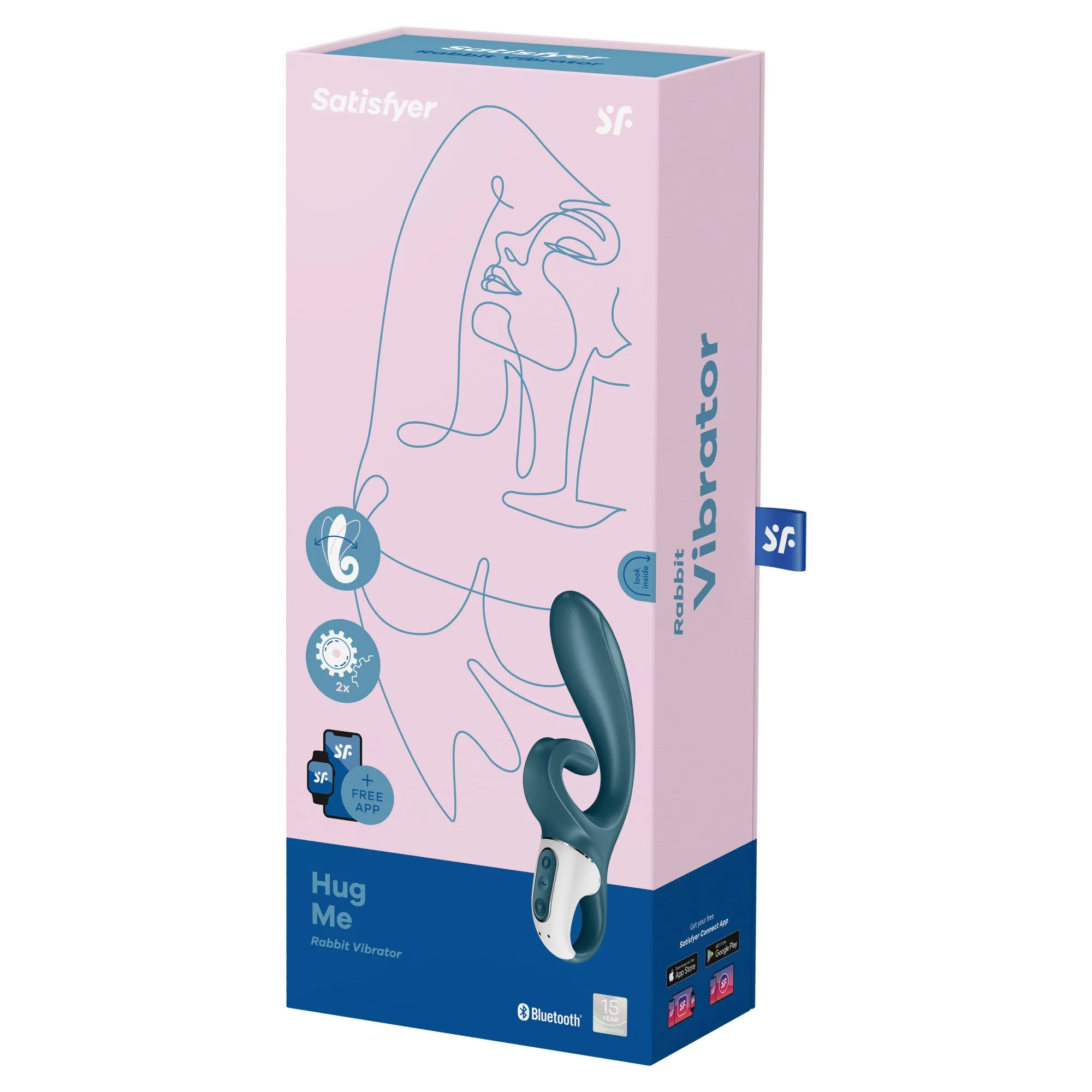 Вибратор-кролик Satisfyer Hug me (серо-голубой)