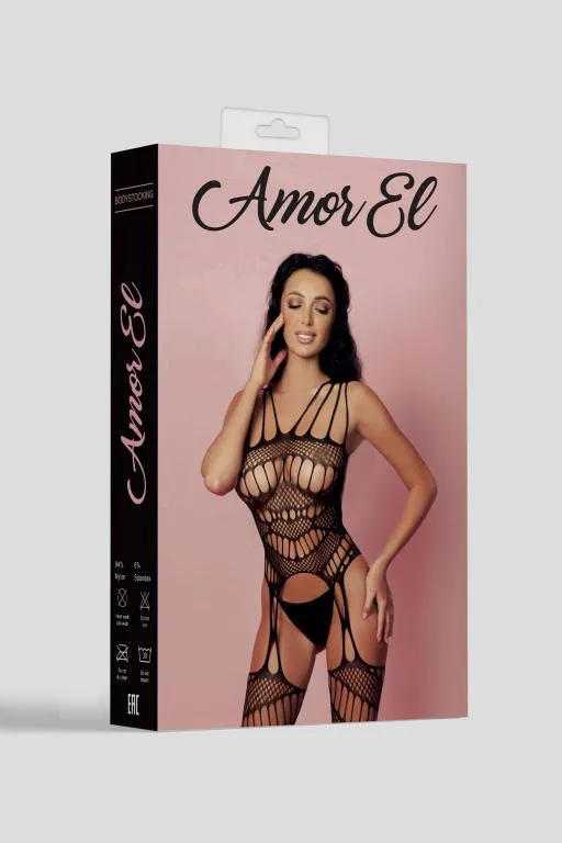 Эротическое кетсьюит (боди-комбинезон) agata s/l черный в Воронеже