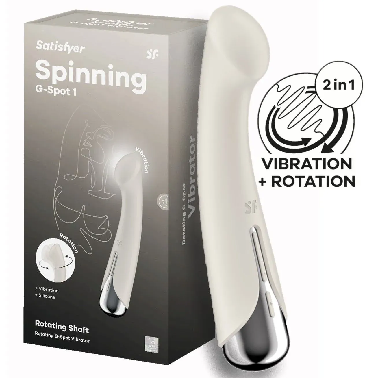 вибромассажер spinning g-spot 1 (beige)  в Воронеже