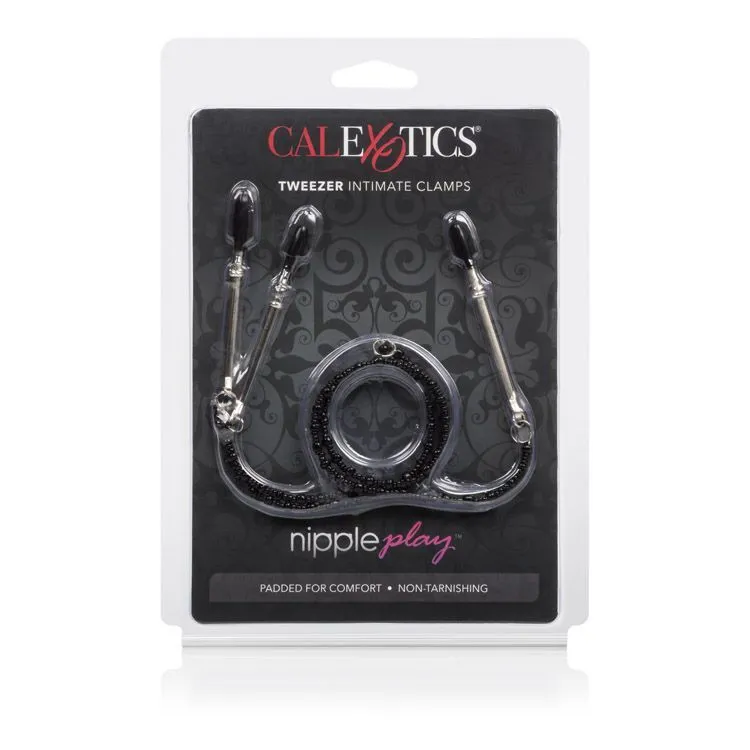 зажимы для сосков california exotic tweezer intimate clamps, черные в Воронеже