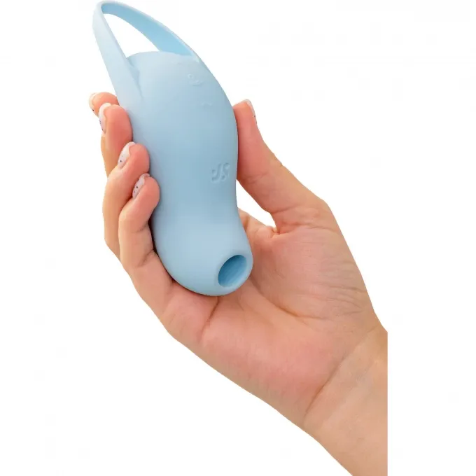 вакуум-волновой стимулятор клитора с вибрацией satisfyer pocket pro 1, силикон, голубой, 13,9 см в Воронеже