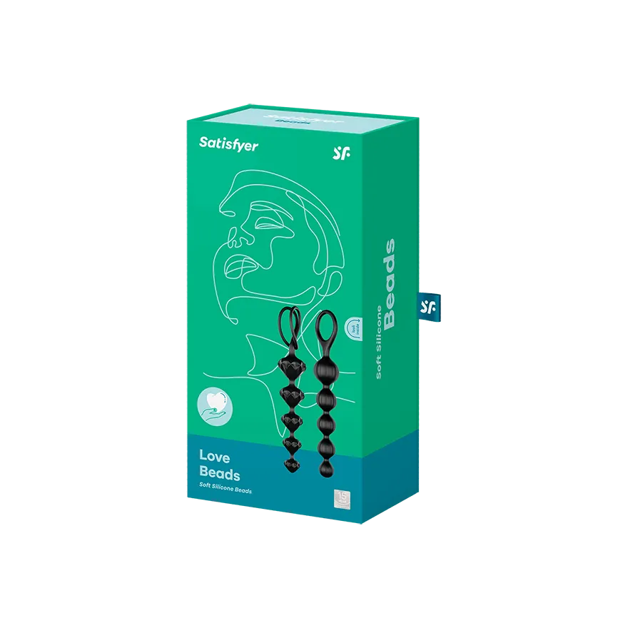 набор стимуляторов satisfyer love beads, чёрные в Воронеже
