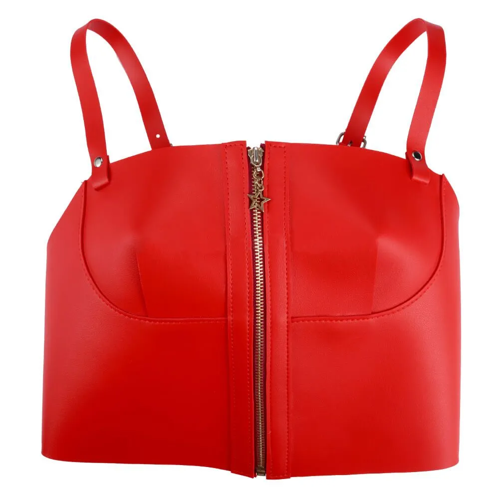 Эротическое корсет на молнии lapin rose harness, красный в Воронеже