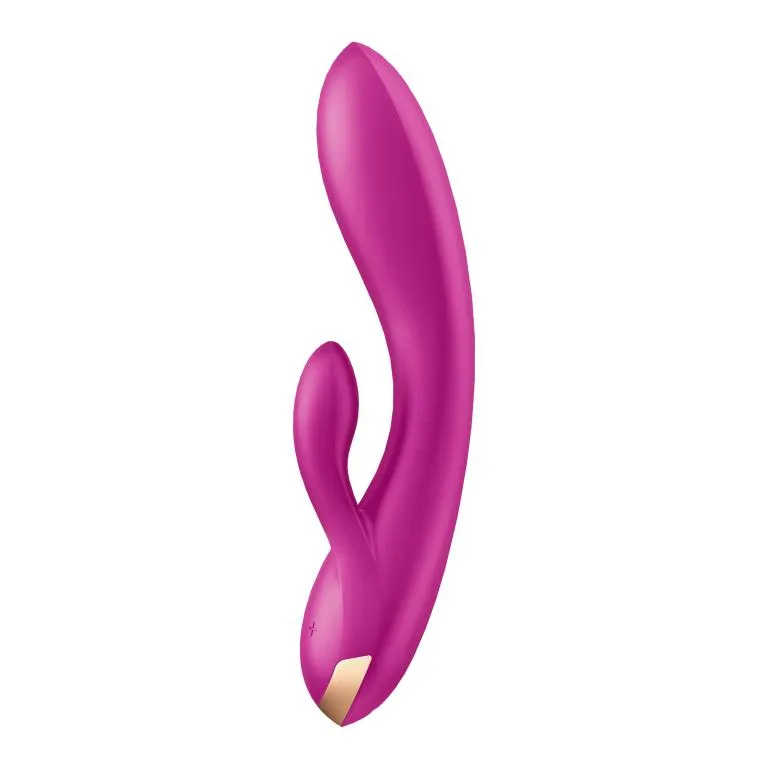 вибратор-кролик satisfyer double flex с двумя клиторальными отростками (фиолетовый) в Воронеже