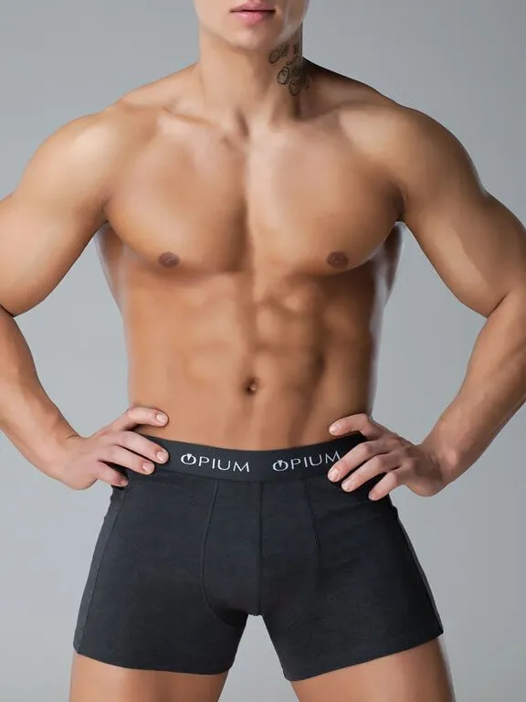 Трусы-шорты мужские Opium R45, темно-серые