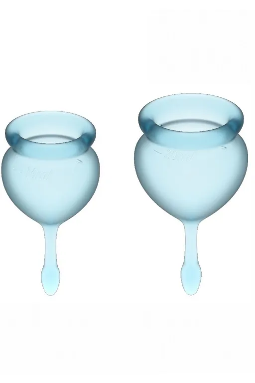 набор менструальных чаш satisfyer feel good menstrual cup (light blue) в Воронеже