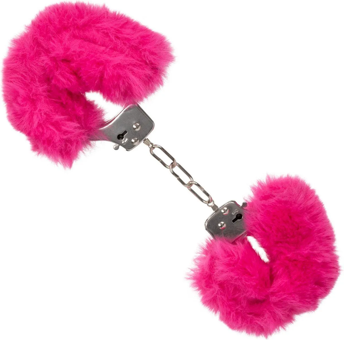 металлические наручники с искусственным мехом ultra fluffy furry cuffs, розовые в Воронеже
