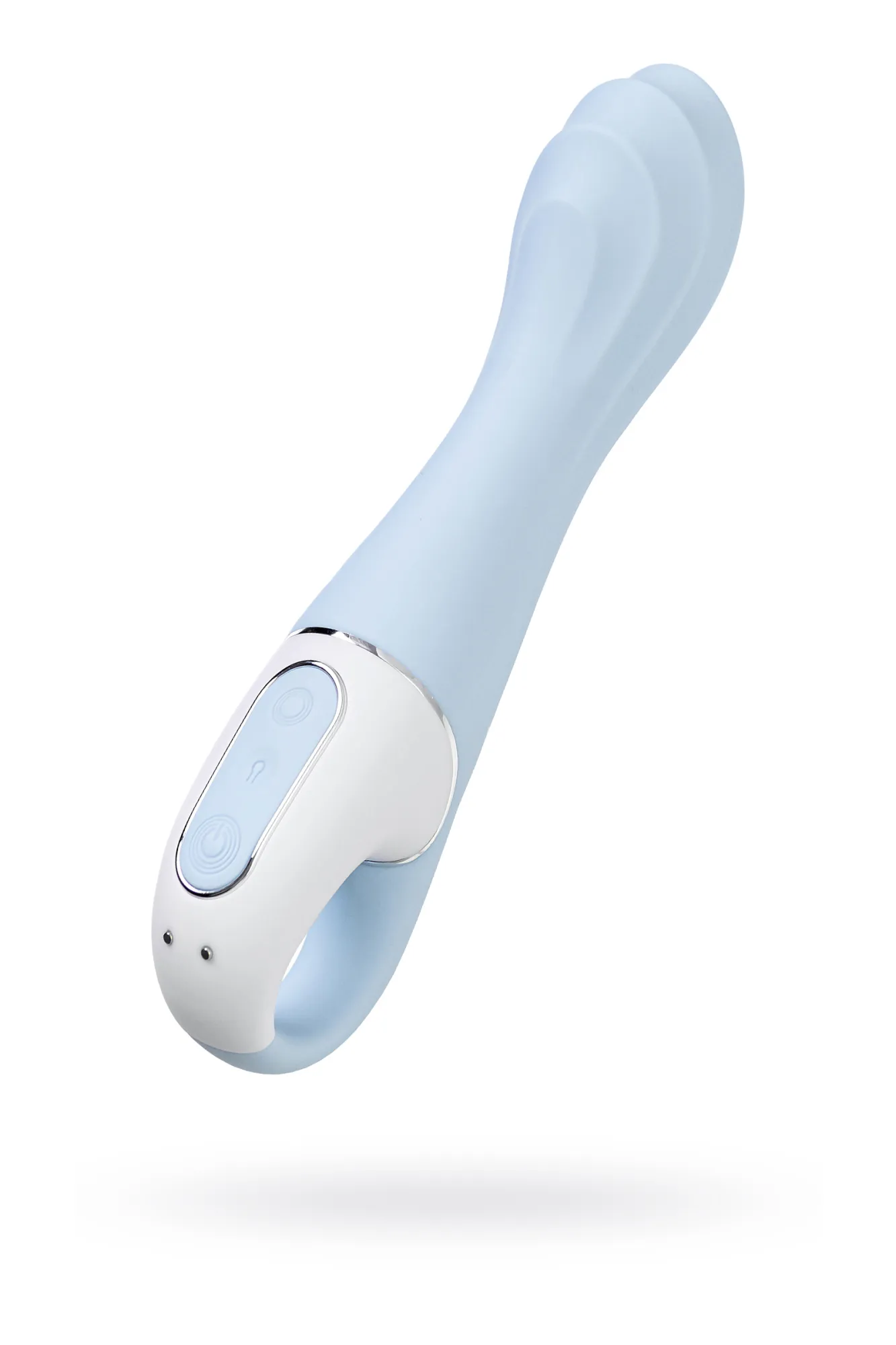 Нереалистичный вибратор Satisfyer Air Pump Vibrator 5, силикон, голубой,  см.