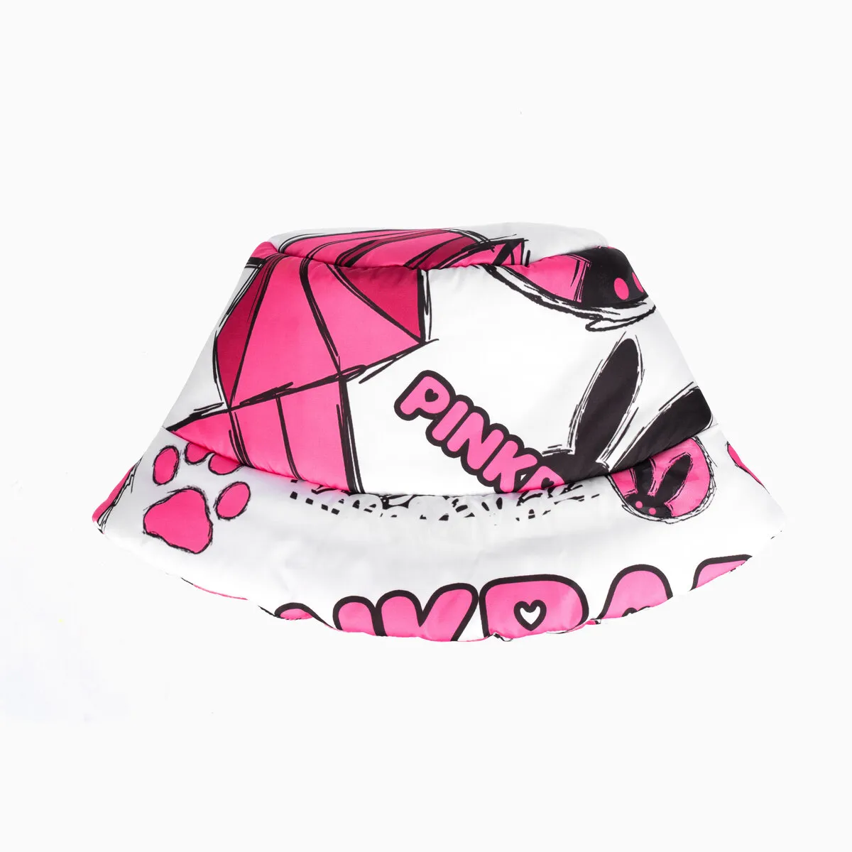 Панама стеганая принт белая, os