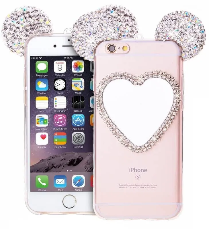 чехол с зеркальцем на iphone 6-6s, белый в Воронеже