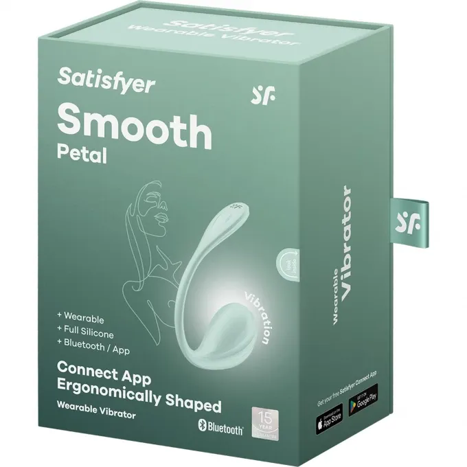 виброяйцо satisfyer smooth petal connect app, мятное, 6,5 см в Воронеже