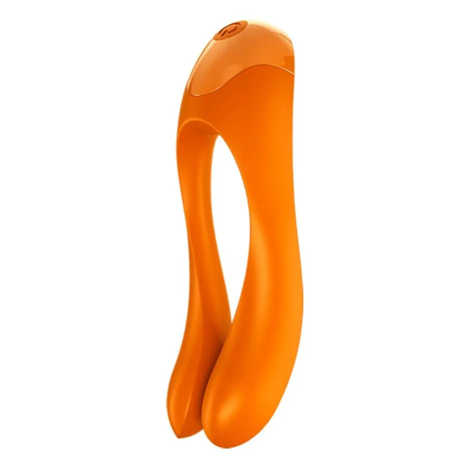 мини-вибратор на палец satisfyer candy cane, оранжевый в Воронеже