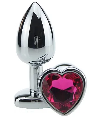 анальная пробка сердечком с красным стразом 7,5 х 2,8 см 47139-mm в Воронеже