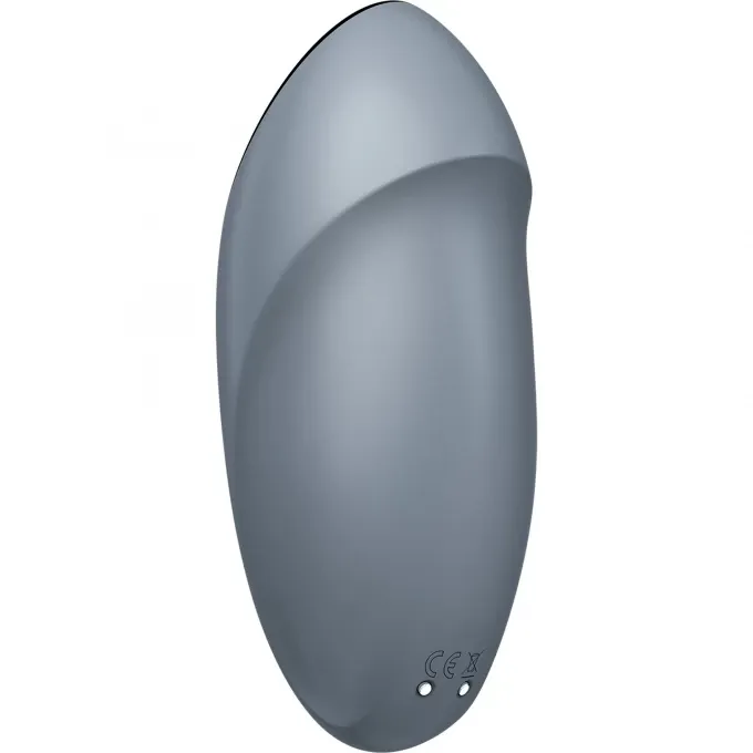 вибромассажер satisfyer tap & climax 1, силикон, серо-голубой, 11 см в Воронеже