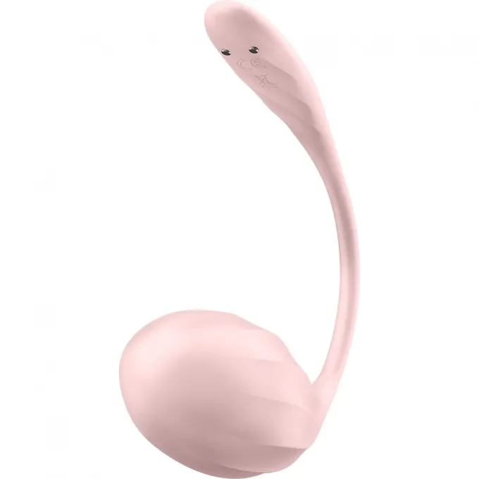 виброяйцо satisfyer ribbed petal connect app с пультом ду, розовое, 7,8 см в Воронеже