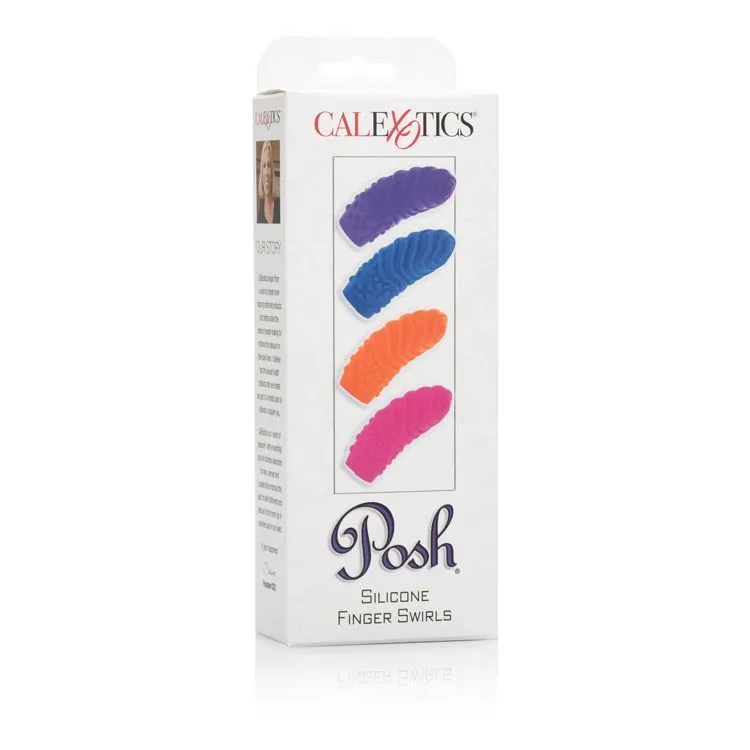 насадки на пальцы california exotic novelties posh silicone finger swirls, 4 шт в Воронеже