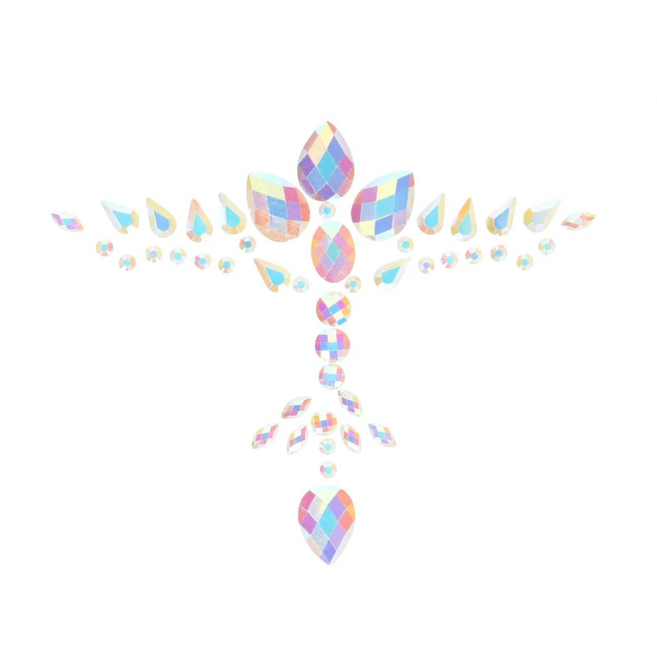 декоративное украшение (камни) на клеевой основе body jewelry stickers - chest - glow in the dark - в Воронеже