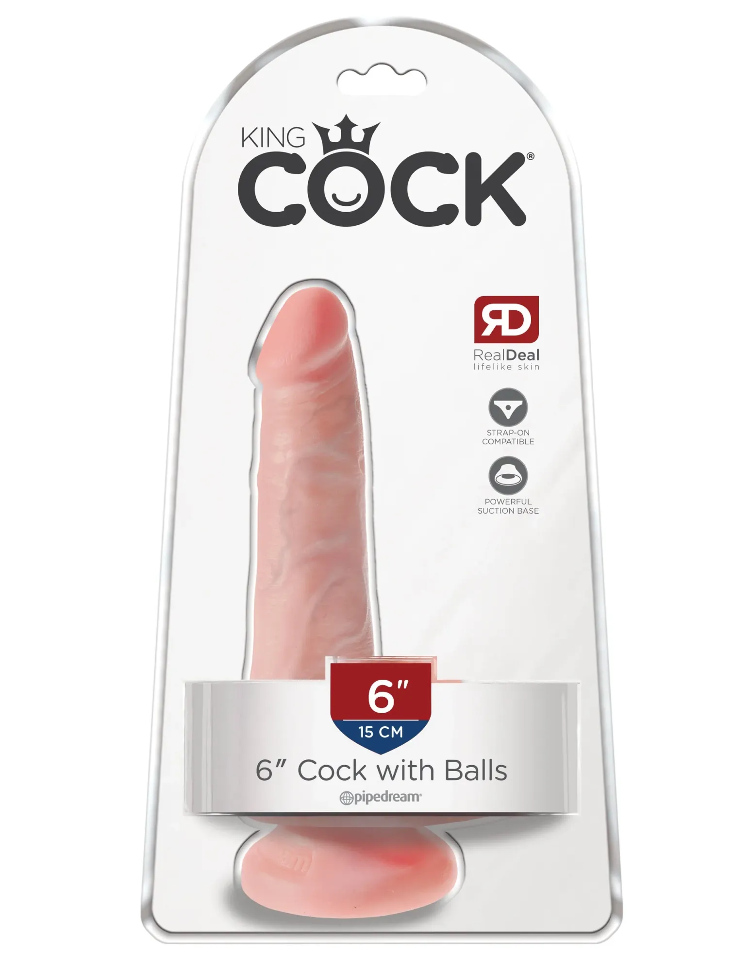 Фаллоимитатор King Cock 6" Cock with Balls - Flesh Pipedream 553121PD