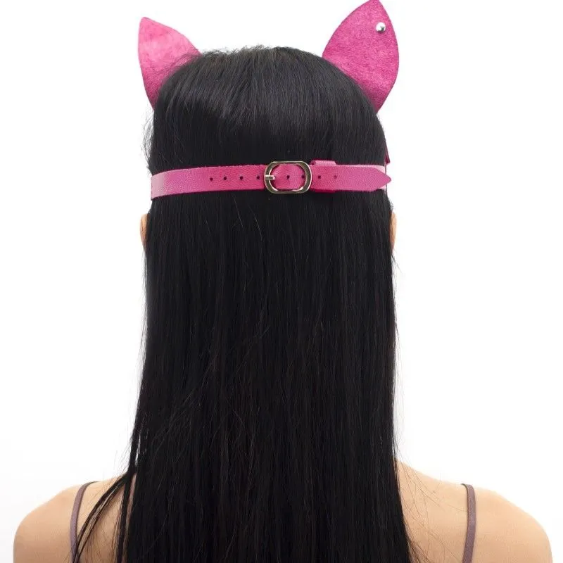 маска кошки со стразами pinkrabbit, розовая в Воронеже