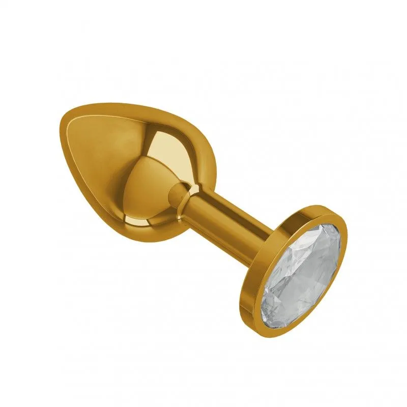 анальная втулка gold малая с прозрачным кристаллом в Воронеже