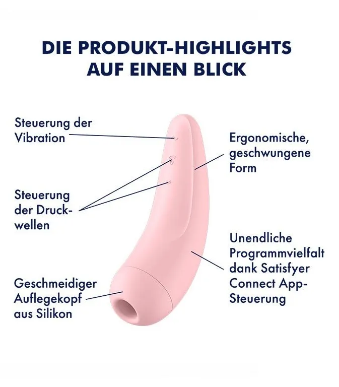 вакуумно-волновой стимулятор satisfyer curvy 2+ с возможностью управления через приложение - розовый в Воронеже