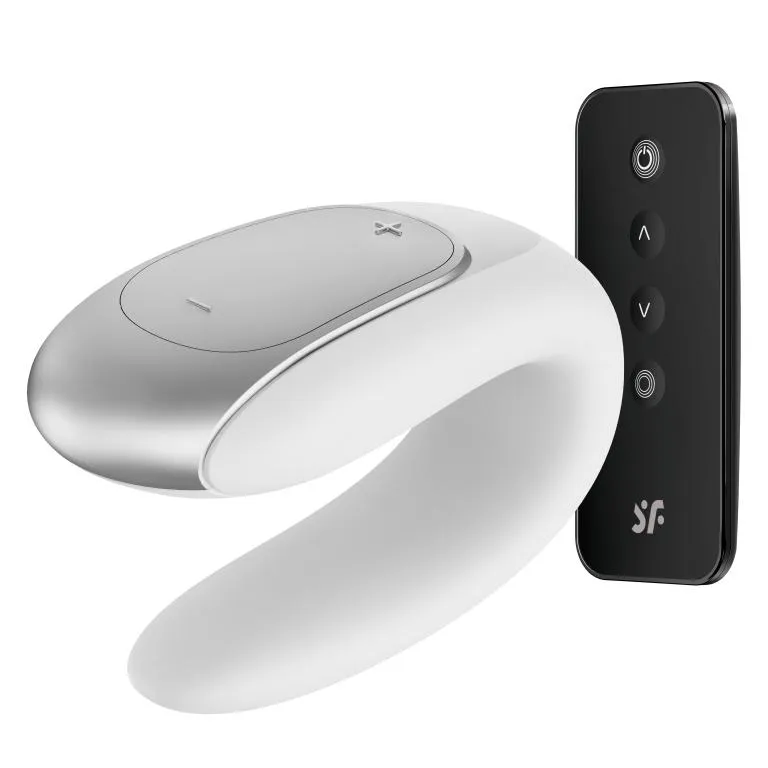 парный вибратор satisfyer double fun с возможностью управления через пульт и приложение (белый) в Воронеже