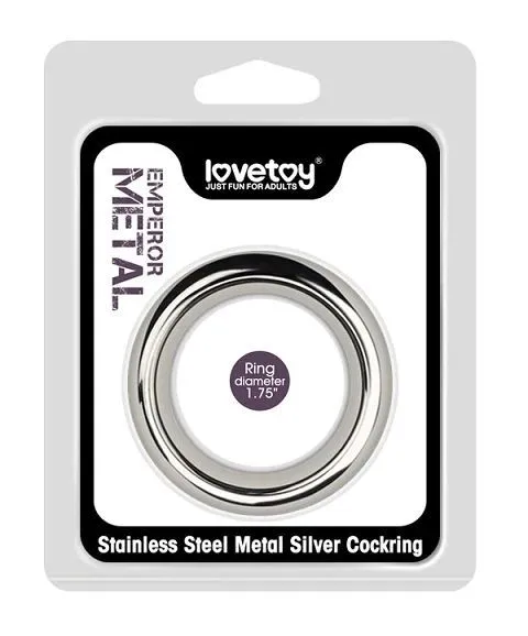 кольцо lovetoy metal silver cockring 4,5 см, металлическое в Воронеже
