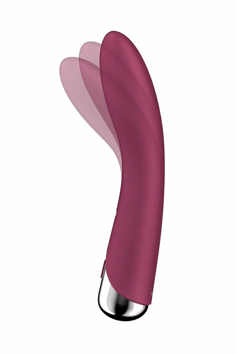 вибратор для точки g  с ротацией satisfyer spinning vibe 1, силикон, бордовый, 17,8 см в Воронеже