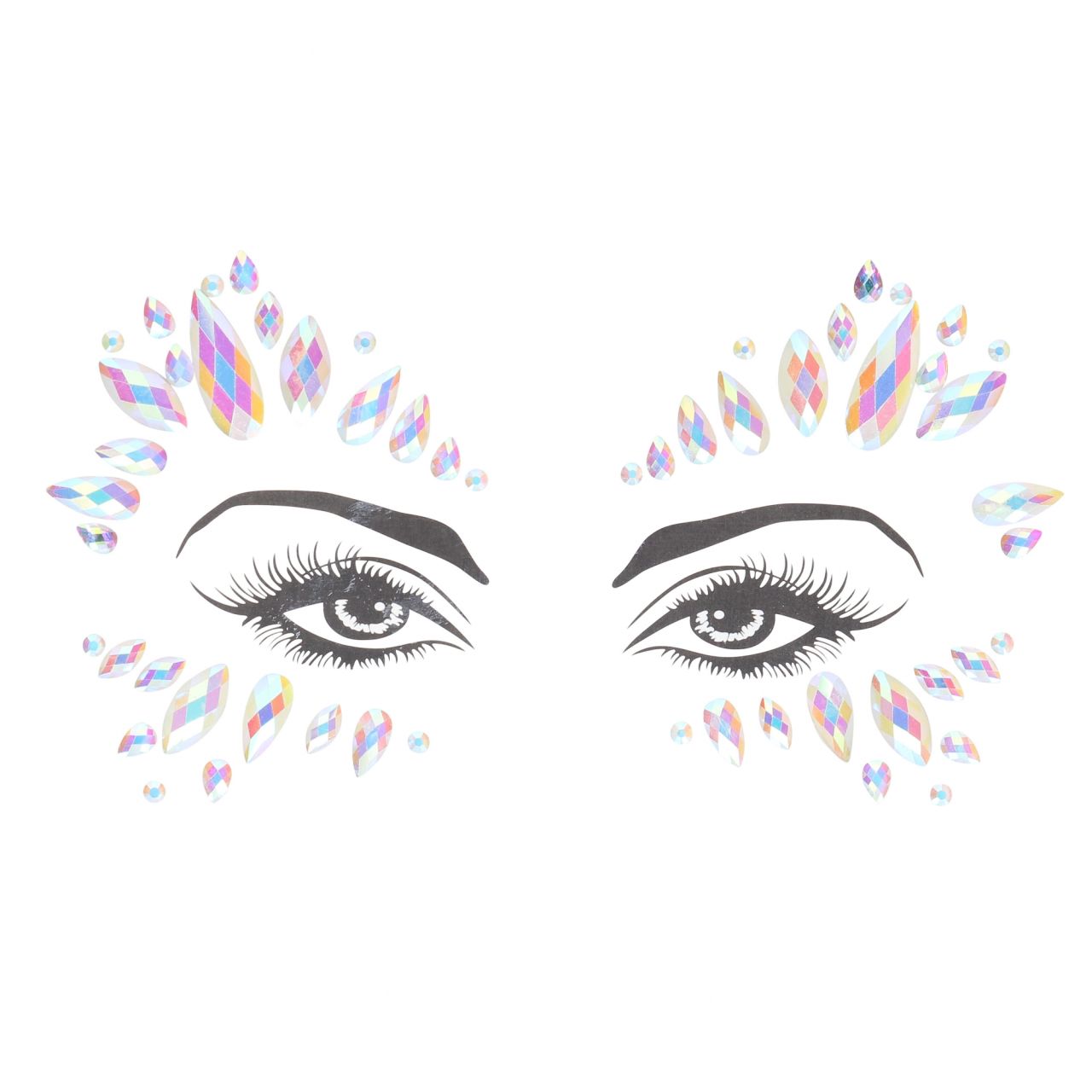 декоративное украшение (камни) на клеевой основе body jewelry stickers - face - glow in the dark - o в Воронеже