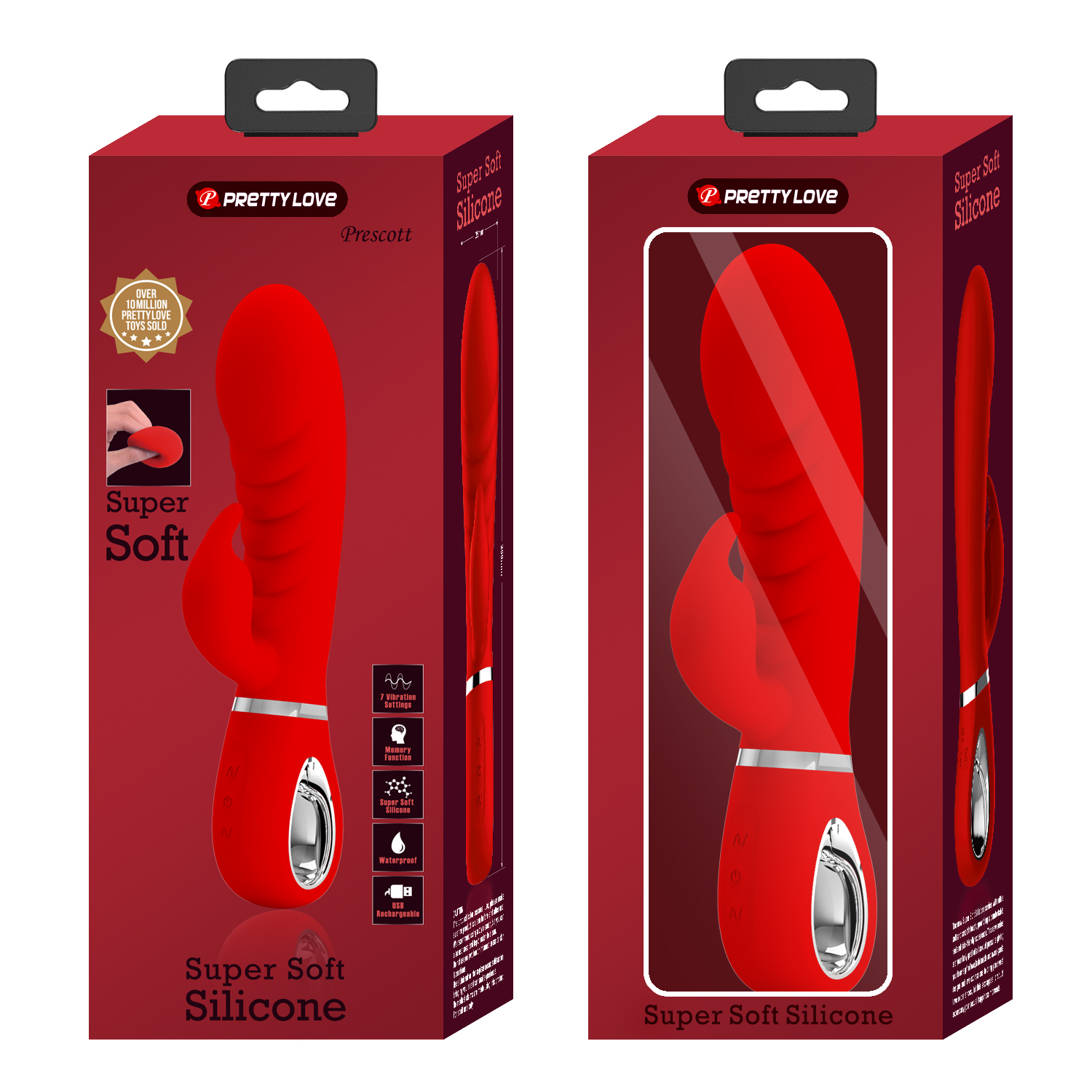 вибратор pretty love prescott красный bi-014635-2 в Воронеже