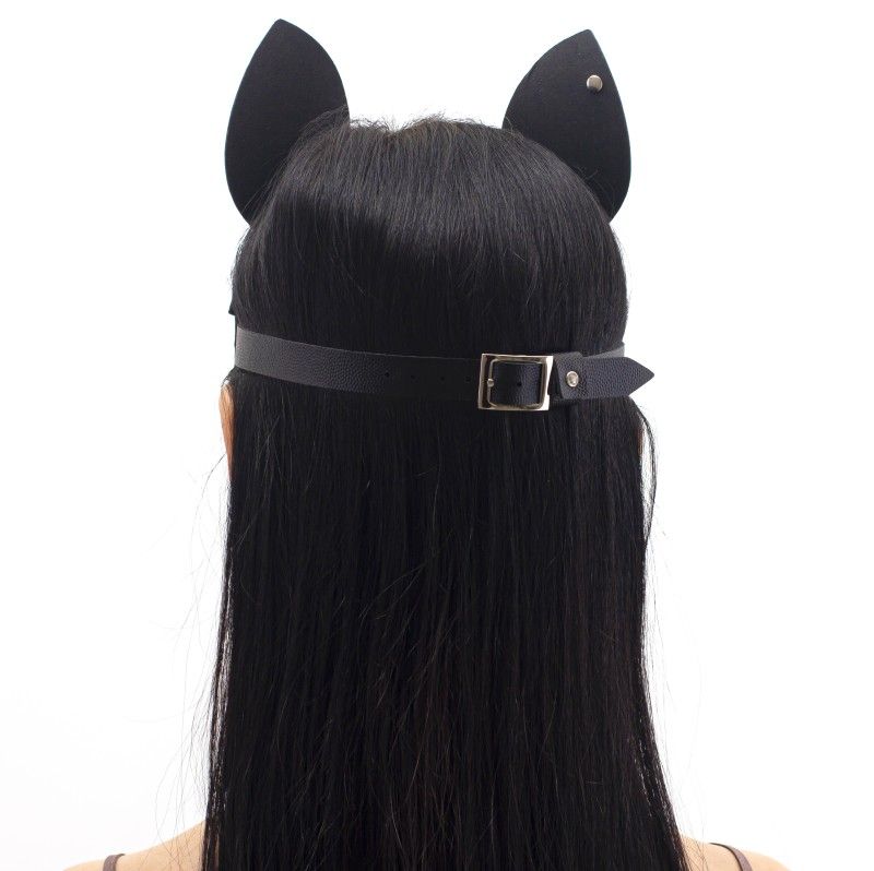 маска кошки со стразами pinkrabbit , чёрная в Воронеже