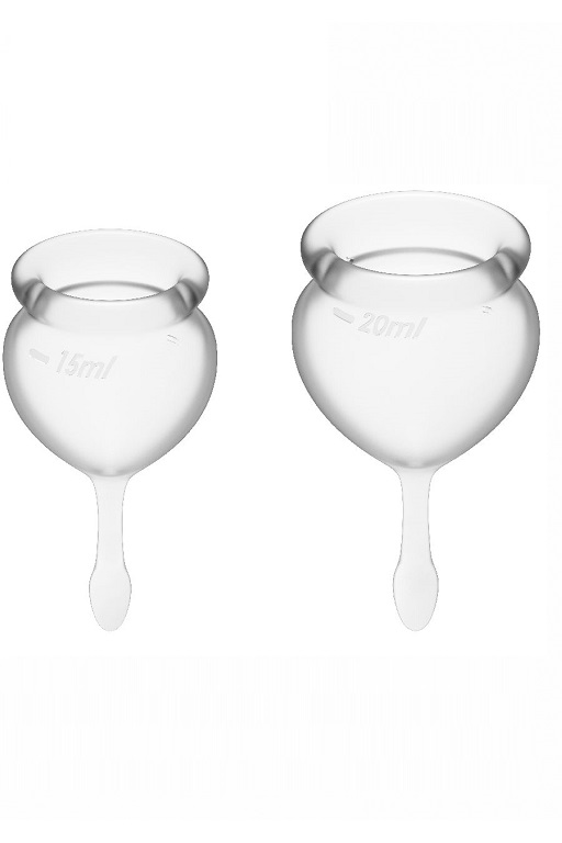 набор менструальных чаш satisfyer feel good menstrual cup (transparent) в Воронеже
