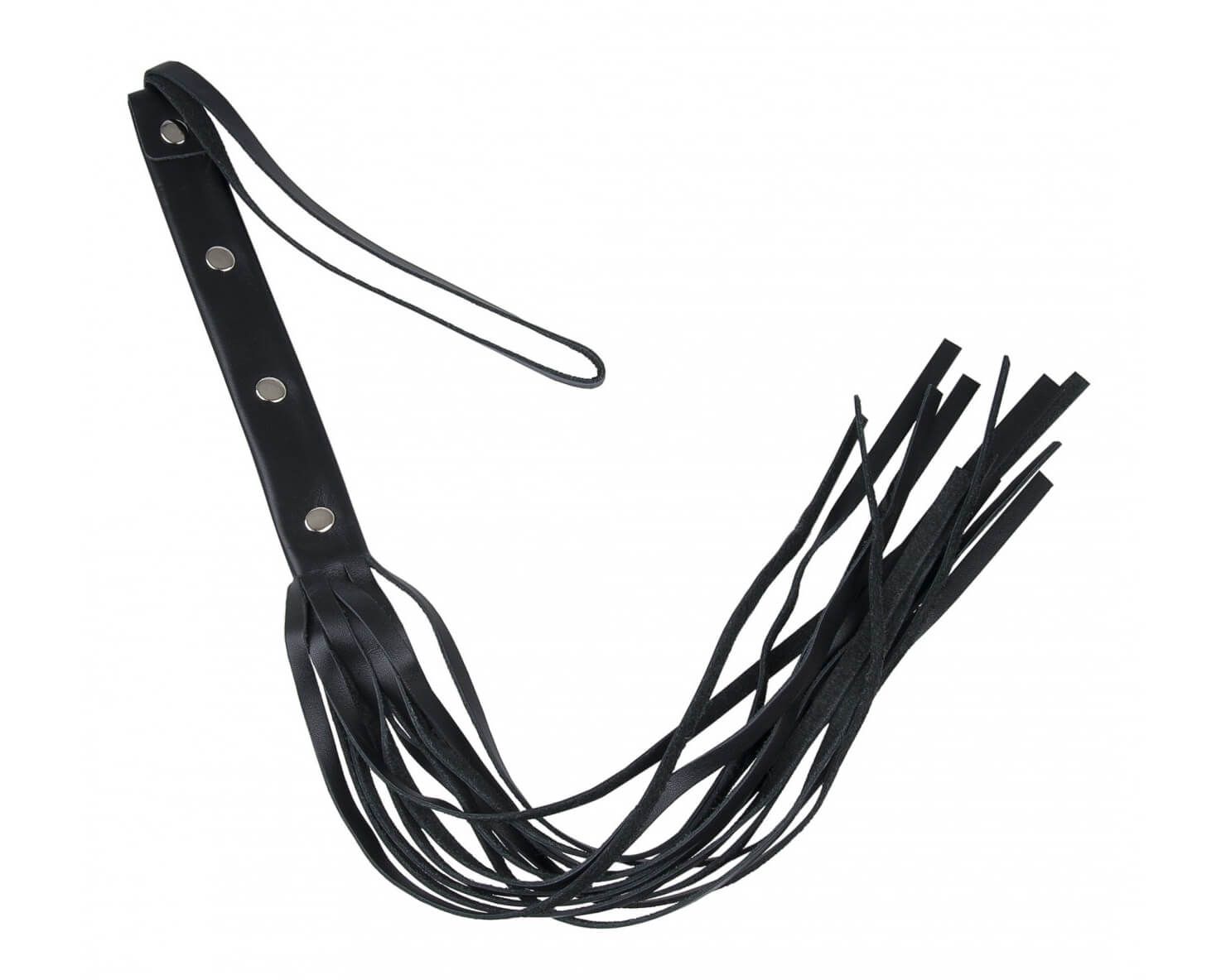 плеть кожаная tm fire horse с заклепками, чёрная в Воронеже