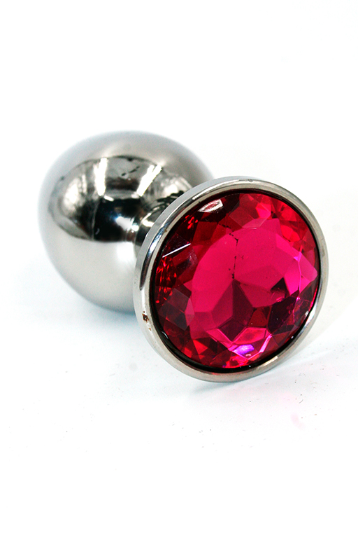 Анальная пробка "medium" нержавеющая сталь dark pink