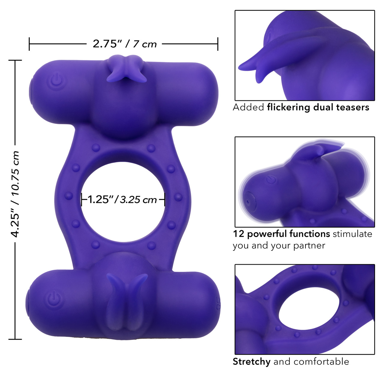 перезаряжаемое эрекционное виброкольцо с двумя моторами silicone rechargeable triple orgasm enhancer в Воронеже