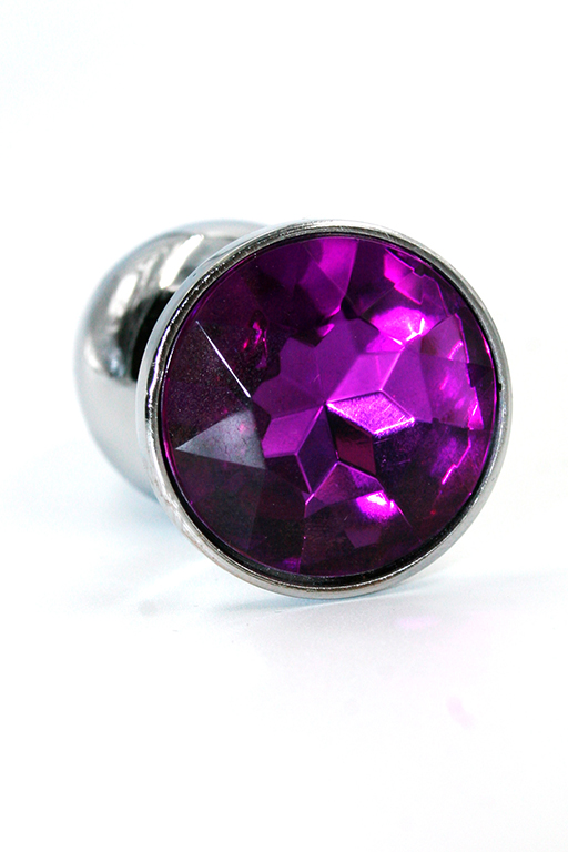 Анальная пробка "Small" хромированная dark violet