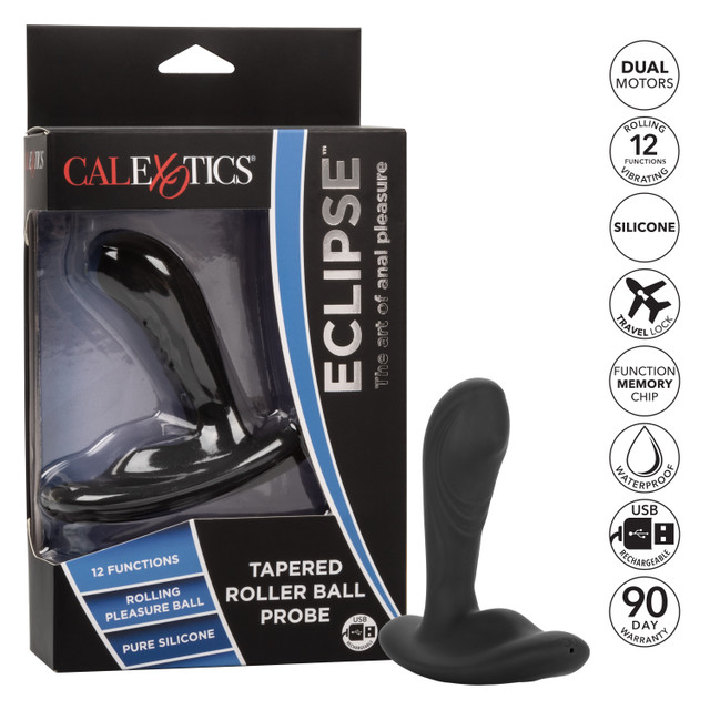 перезарежаемый силиконовый массажер простатыtapered roller ball probe с функцией "вращающийся шарик" в Воронеже