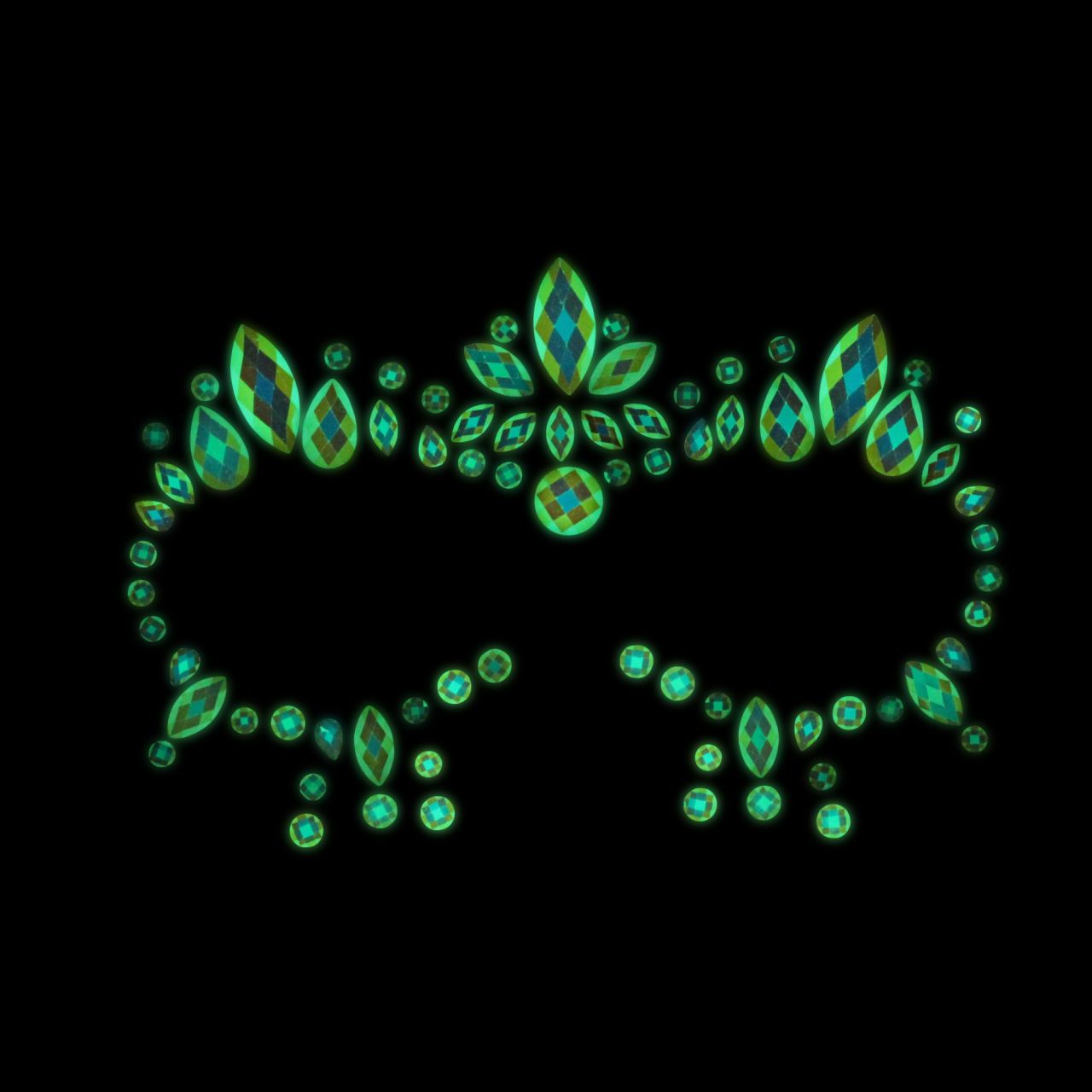 декоративное украшение (камни) на клеевой основе body jewelry stickers - face - glow in the dark - o в Воронеже