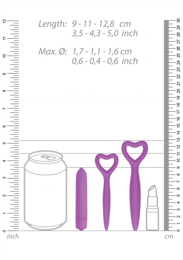 набор вагинальных расширителей с вибропулей silicone vaginal dilator set в Воронеже