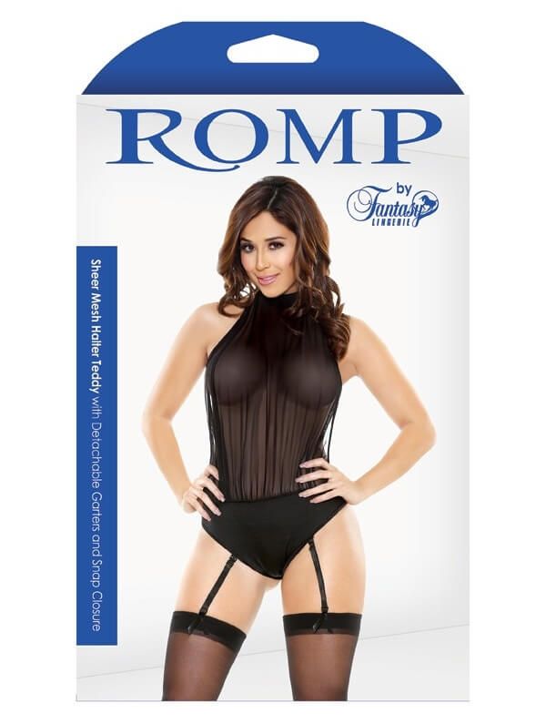 Эротическое боди fantasy lingerie sheer mesh halter teddy, черное в Воронеже