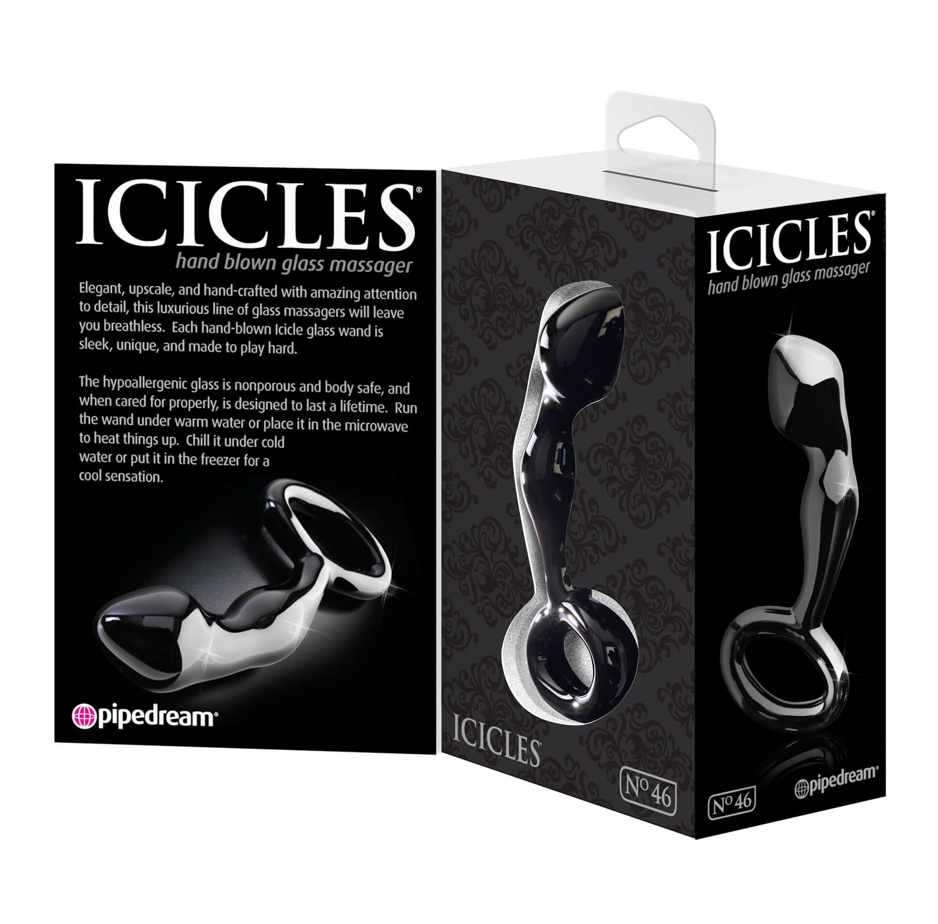 анальная пробка pipedream icicles №46, черная в Воронеже