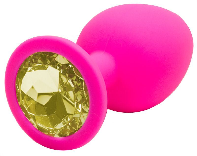 анальная пробка с камнем juicy toyz размер s, розовая в Воронеже