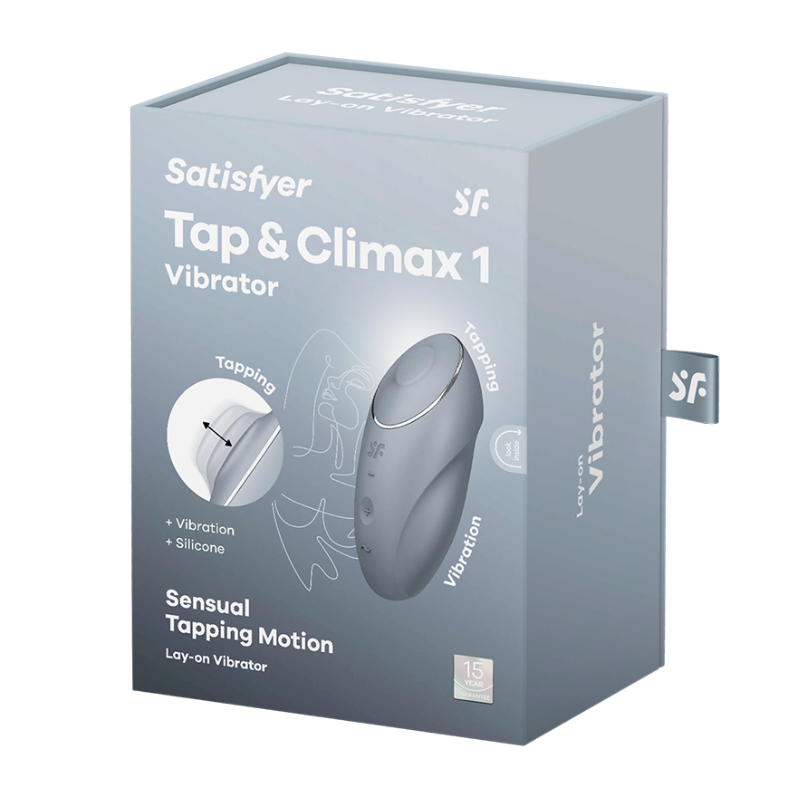 Пульсирующий массажер Satisfyer Tap&Climax 1 Gray-blue 046020SA
