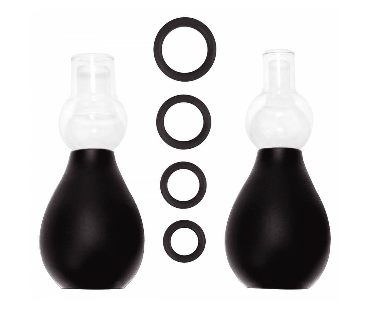 Помпы для сосков Shots Media Nipple Erector Set, черные